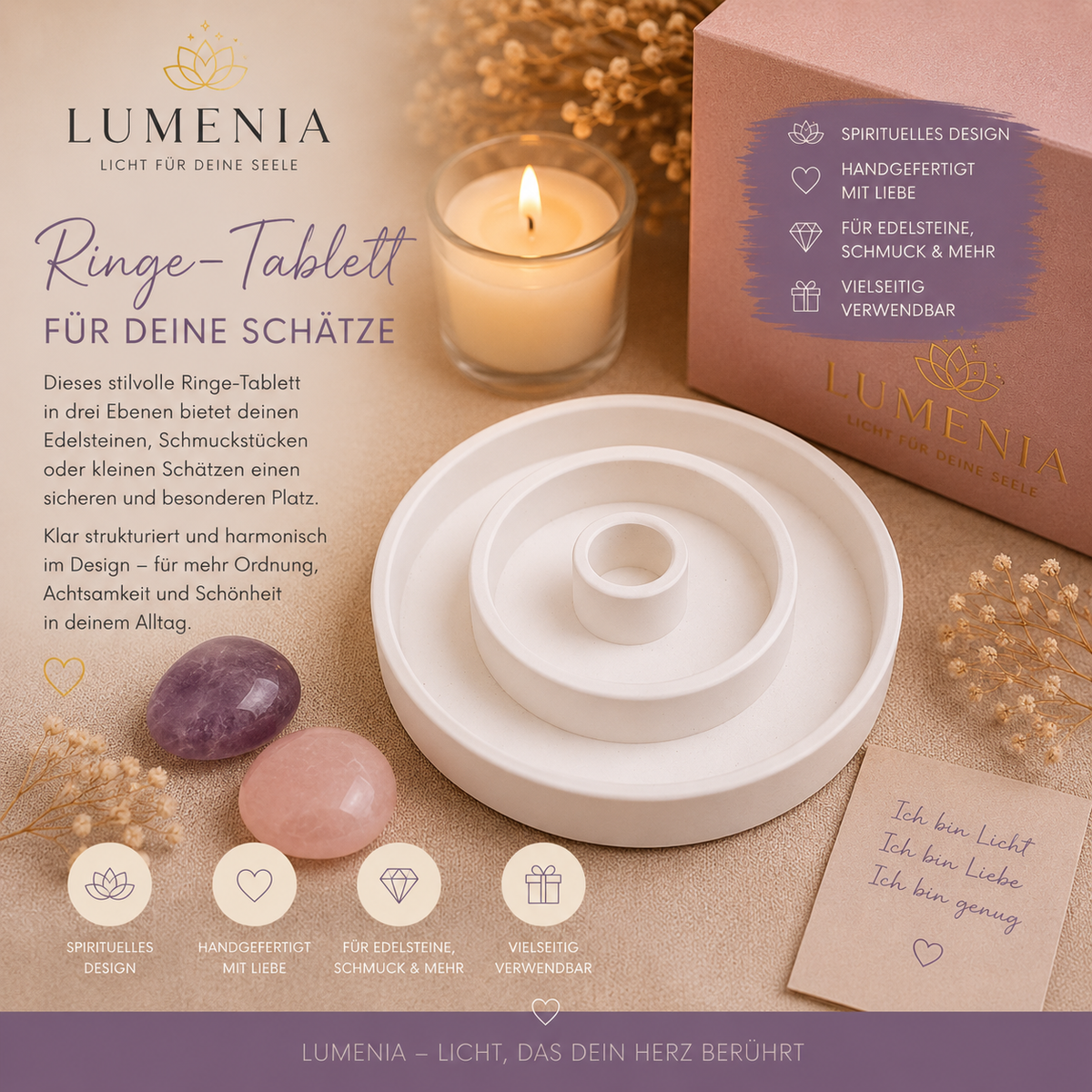 Ringetablett – Schmuckablage aus Kerra Craft